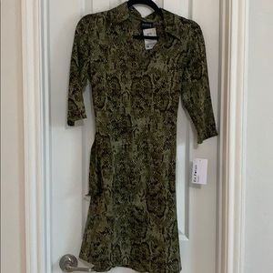 Snack skin pattern work dress